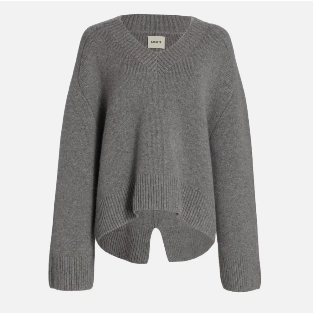 Khaite Isabelle Stone Gray Cashmere Sweater Size XS Authentic NEW W. TAGS $1680 - Picture 3 of 8